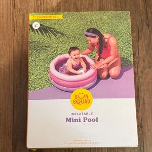 Sun Squad Pink Inflatable Mini Pool for Kids